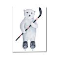 Picture of Hockey Polar Bear _GroupedProduct_Rectangle_Portrait_Mini_ _GroupedProduct_Rectangle_Portrait_Canvas_