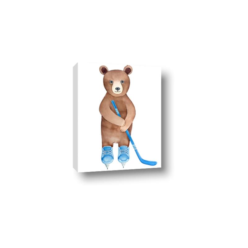 Picture of Hockey Bear _GroupedProduct_Rectangle_Portrait_Mini_ _GroupedProduct_Rectangle_Portrait_Canvas_