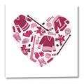 Picture of Pink Heart Hockey _GroupedProduct_Square_Mini_ _GroupedProduct_Square_Canvas_