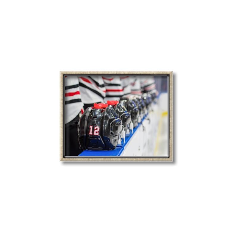 Picture of Hockey Lineup  _GroupedProduct_Rectangle_Landscape_Mini_ _GroupedProduct_Rectangle_Landscape_Canvas_Framed_