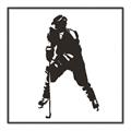 Picture of Player Silhouette _GroupedProduct_Square_Mini_ _GroupedProduct_Square_Canvas_Framed_