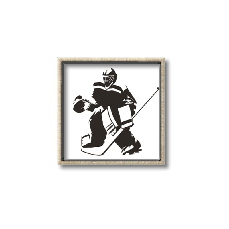 Picture of Goalie Silhouette _GroupedProduct_Square_Mini_ _GroupedProduct_Square_Canvas_Framed_