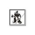 Picture of Goalie Silhouette _GroupedProduct_Square_Mini_ _GroupedProduct_Square_Canvas_Framed_