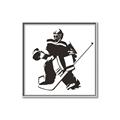 Picture of Goalie Silhouette _GroupedProduct_Square_Mini_ _GroupedProduct_Square_Canvas_Framed_