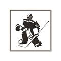 Picture of Goalie Silhouette _GroupedProduct_Square_Mini_ _GroupedProduct_Square_Canvas_Framed_
