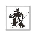 Picture of Goalie Silhouette _GroupedProduct_Square_Mini_ _GroupedProduct_Square_Canvas_Framed_
