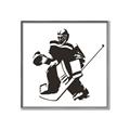 Picture of Goalie Silhouette _GroupedProduct_Square_Mini_ _GroupedProduct_Square_Canvas_Framed_