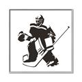 Picture of Goalie Silhouette _GroupedProduct_Square_Mini_ _GroupedProduct_Square_Canvas_Framed_