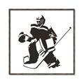 Picture of Goalie Silhouette _GroupedProduct_Square_Mini_ _GroupedProduct_Square_Canvas_Framed_