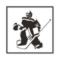 Picture of Goalie Silhouette _GroupedProduct_Square_Mini_ _GroupedProduct_Square_Canvas_Framed_