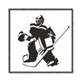 Picture of Goalie Silhouette _GroupedProduct_Square_Mini_ _GroupedProduct_Square_Canvas_Framed_
