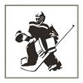 Picture of Goalie Silhouette _GroupedProduct_Square_Mini_ _GroupedProduct_Square_Canvas_Framed_
