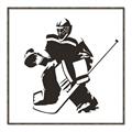 Picture of Goalie Silhouette _GroupedProduct_Square_Mini_ _GroupedProduct_Square_Canvas_Framed_
