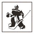 Picture of Goalie Silhouette _GroupedProduct_Square_Mini_ _GroupedProduct_Square_Canvas_Framed_