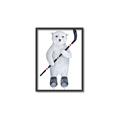 Picture of Hockey Polar Bear _GroupedProduct_Rectangle_Portrait_Mini_ _GroupedProduct_Rectangle_Portrait_Canvas_Framed_