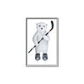 Picture of Hockey Polar Bear _GroupedProduct_Rectangle_Portrait_Mini_ _GroupedProduct_Rectangle_Portrait_Canvas_Framed_