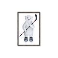 Picture of Hockey Polar Bear _GroupedProduct_Rectangle_Portrait_Mini_ _GroupedProduct_Rectangle_Portrait_Canvas_Framed_