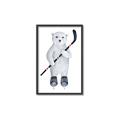 Picture of Hockey Polar Bear _GroupedProduct_Rectangle_Portrait_Mini_ _GroupedProduct_Rectangle_Portrait_Canvas_Framed_