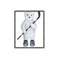 Picture of Hockey Polar Bear _GroupedProduct_Rectangle_Portrait_Mini_ _GroupedProduct_Rectangle_Portrait_Canvas_Framed_