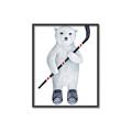 Picture of Hockey Polar Bear _GroupedProduct_Rectangle_Portrait_Mini_ _GroupedProduct_Rectangle_Portrait_Canvas_Framed_