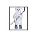 Picture of Hockey Polar Bear _GroupedProduct_Rectangle_Portrait_Mini_ _GroupedProduct_Rectangle_Portrait_Canvas_Framed_
