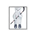 Picture of Hockey Polar Bear _GroupedProduct_Rectangle_Portrait_Mini_ _GroupedProduct_Rectangle_Portrait_Canvas_Framed_