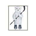 Picture of Hockey Polar Bear _GroupedProduct_Rectangle_Portrait_Mini_ _GroupedProduct_Rectangle_Portrait_Canvas_Framed_