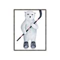 Picture of Hockey Polar Bear _GroupedProduct_Rectangle_Portrait_Mini_ _GroupedProduct_Rectangle_Portrait_Canvas_Framed_