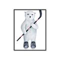 Picture of Hockey Polar Bear _GroupedProduct_Rectangle_Portrait_Mini_ _GroupedProduct_Rectangle_Portrait_Canvas_Framed_