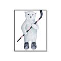 Picture of Hockey Polar Bear _GroupedProduct_Rectangle_Portrait_Mini_ _GroupedProduct_Rectangle_Portrait_Canvas_Framed_