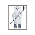 Picture of Hockey Polar Bear _GroupedProduct_Rectangle_Portrait_Mini_ _GroupedProduct_Rectangle_Portrait_Canvas_Framed_