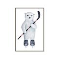 Picture of Hockey Polar Bear _GroupedProduct_Rectangle_Portrait_Mini_ _GroupedProduct_Rectangle_Portrait_Canvas_Framed_