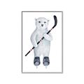 Picture of Hockey Polar Bear _GroupedProduct_Rectangle_Portrait_Mini_ _GroupedProduct_Rectangle_Portrait_Canvas_Framed_