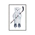 Picture of Hockey Polar Bear _GroupedProduct_Rectangle_Portrait_Mini_ _GroupedProduct_Rectangle_Portrait_Canvas_Framed_