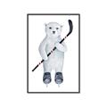 Picture of Hockey Polar Bear _GroupedProduct_Rectangle_Portrait_Mini_ _GroupedProduct_Rectangle_Portrait_Canvas_Framed_