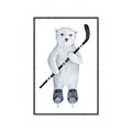 Picture of Hockey Polar Bear _GroupedProduct_Rectangle_Portrait_Mini_ _GroupedProduct_Rectangle_Portrait_Canvas_Framed_