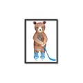Picture of Hockey Bear _GroupedProduct_Rectangle_Portrait_Mini_ _GroupedProduct_Rectangle_Portrait_Canvas_Framed_