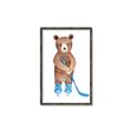 Picture of Hockey Bear _GroupedProduct_Rectangle_Portrait_Mini_ _GroupedProduct_Rectangle_Portrait_Canvas_Framed_