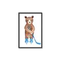 Picture of Hockey Bear _GroupedProduct_Rectangle_Portrait_Mini_ _GroupedProduct_Rectangle_Portrait_Canvas_Framed_