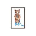 Picture of Hockey Bear _GroupedProduct_Rectangle_Portrait_Mini_ _GroupedProduct_Rectangle_Portrait_Canvas_Framed_