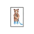 Picture of Hockey Bear _GroupedProduct_Rectangle_Portrait_Mini_ _GroupedProduct_Rectangle_Portrait_Canvas_Framed_