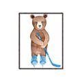 Picture of Hockey Bear _GroupedProduct_Rectangle_Portrait_Mini_ _GroupedProduct_Rectangle_Portrait_Canvas_Framed_