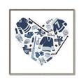 Picture of Blue Heart Hockey _GroupedProduct_Square_Mini_ _GroupedProduct_Square_Canvas_Framed_