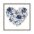 Picture of Blue Heart Hockey _GroupedProduct_Square_Mini_ _GroupedProduct_Square_Canvas_Framed_