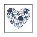 Picture of Blue Heart Hockey _GroupedProduct_Square_Mini_ _GroupedProduct_Square_Canvas_Framed_