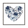 Picture of Blue Heart Hockey _GroupedProduct_Square_Mini_ _GroupedProduct_Square_Canvas_Framed_