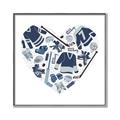 Picture of Blue Heart Hockey _GroupedProduct_Square_Mini_ _GroupedProduct_Square_Canvas_Framed_