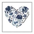 Picture of Blue Heart Hockey _GroupedProduct_Square_Mini_ _GroupedProduct_Square_Canvas_Framed_