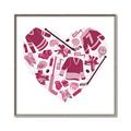 Picture of Pink Heart Hockey _GroupedProduct_Square_Mini_ _GroupedProduct_Square_Canvas_Framed_