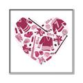 Picture of Pink Heart Hockey _GroupedProduct_Square_Mini_ _GroupedProduct_Square_Canvas_Framed_